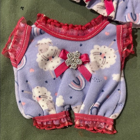 Cute Purple Cloud Patterned LABuBu Outfit with Headband - Picture 2 of 3